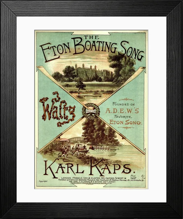 Framed Print : Music cover, The Eton Boating Song Framed Print : Music cover, The Eton Boating Song