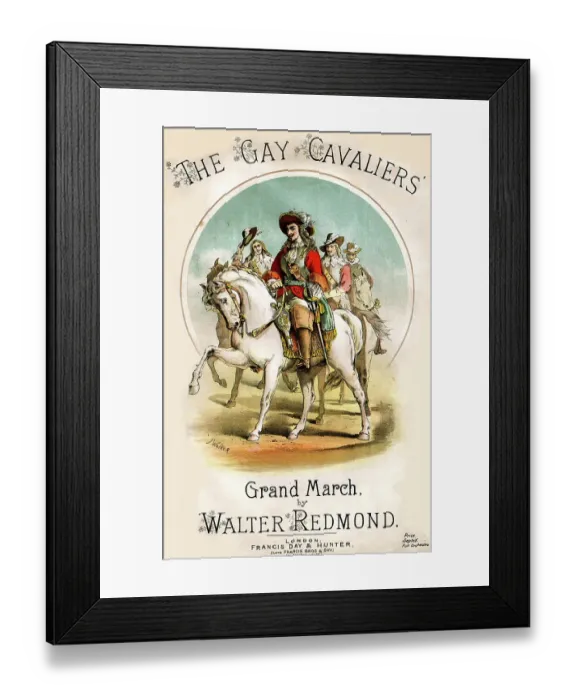 Framed Print : Music cover, The Gay Cavaliers Grand March Framed Print : Music cover, The Gay Cavaliers Grand March