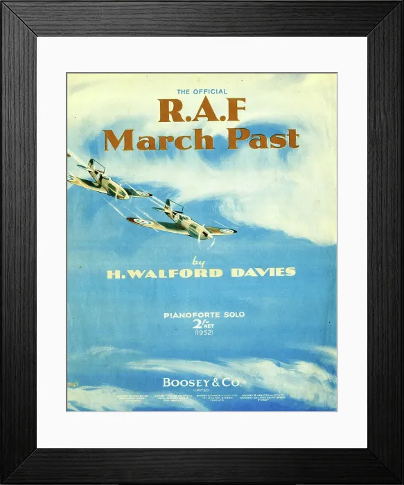 Framed Print : Music cover, The Official RAF March Past, WW2 Framed Print : Music cover, The Official RAF March Past, WW2