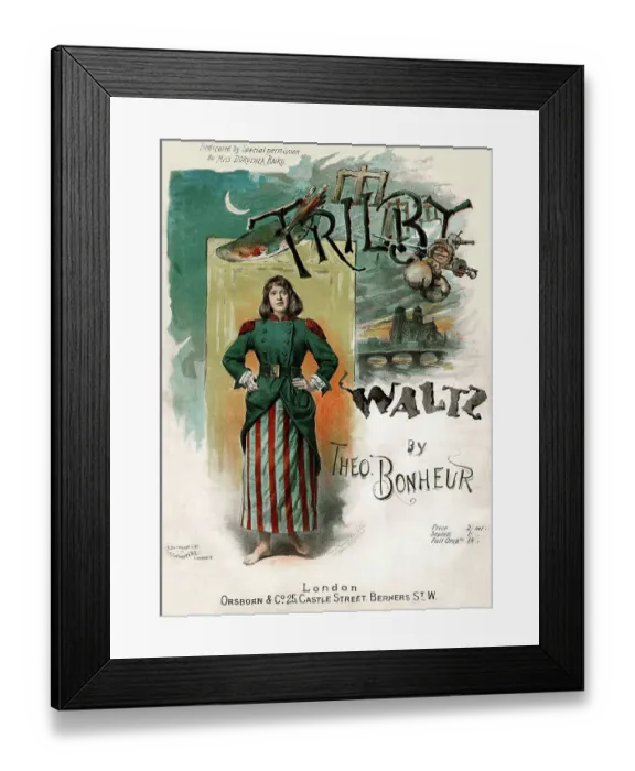 Framed Print : Music cover, Trilby Waltz, by Theo Bonheur Framed Print : Music cover, Trilby Waltz, by Theo Bonheur