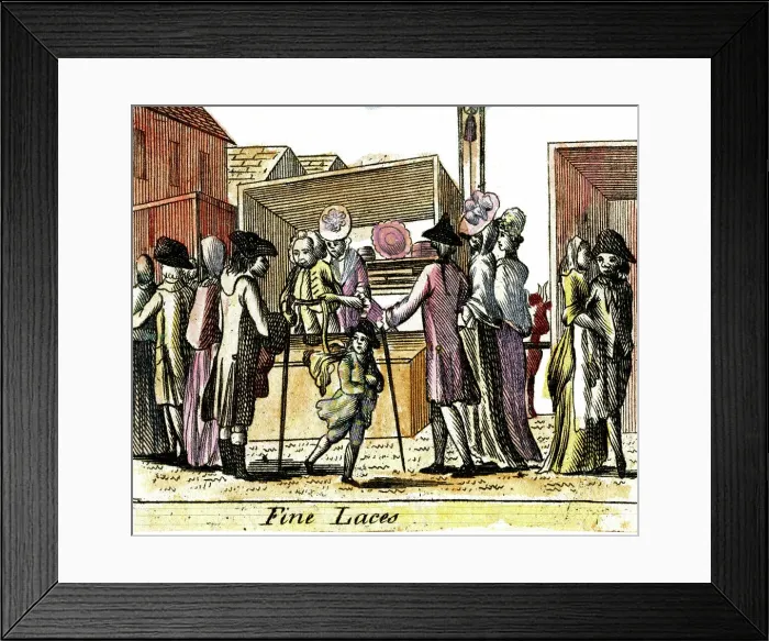 Framed Print : Street Market Clothes Stall, Fine Laces Framed Print : Street Market Clothes Stall, Fine Laces