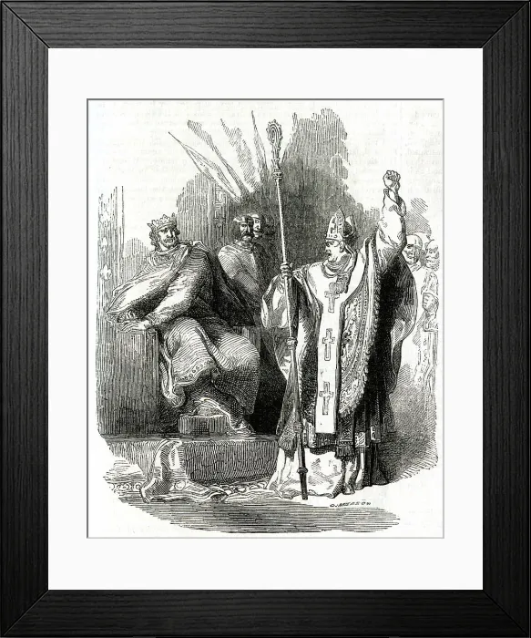 Framed Print : Archbishop of York cursing William the Conqueror Framed Print : Archbishop of York cursing William the Conqueror
