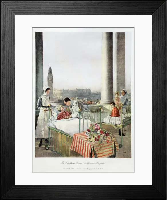 Framed Print : The Children's Terrace, St Thomas's Hospital, London Framed Print : The Children's Terrace, St Thomas's Hospital, London