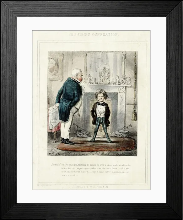 Framed Print : The Rising Generation, by John Leech Framed Print : The Rising Generation, by John Leech