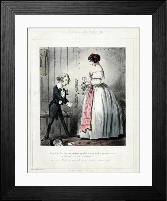 Framed Print : The Rising Generation, by John Leech Framed Print : The Rising Generation, by John Leech