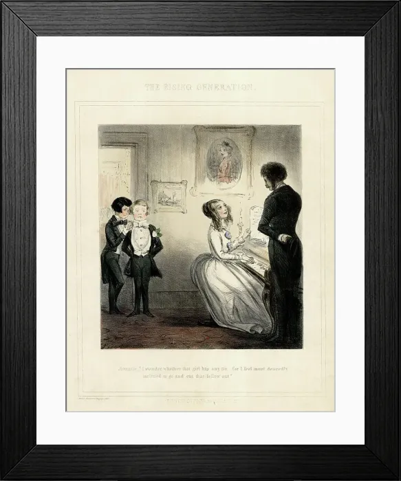 Framed Print : The Rising Generation, by John Leech Framed Print : The Rising Generation, by John Leech