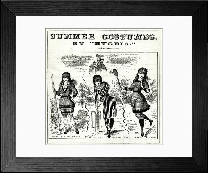 Framed Print : Women's summer costumes by Hygeia Framed Print : Women's summer costumes by Hygeia