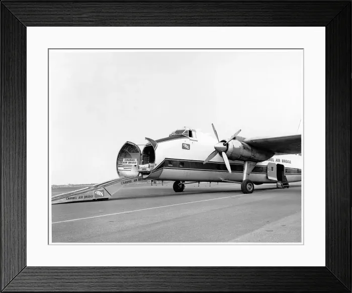 Framed Print : Bristol Freighter Mk. 32 being loaded with Ford Consul Framed Print : Bristol Freighter Mk. 32 being loaded with Ford Consul