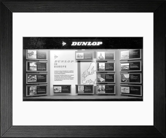 Framed Print : Window display for Dunlop's Dunlop in Europe Framed Print : Window display for Dunlop's Dunlop in Europe