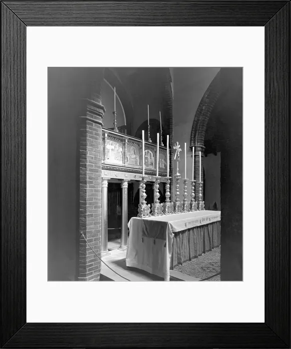 Framed Print : Chapel altar with iconography Framed Print : Chapel altar with iconography