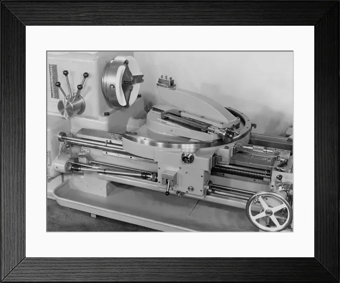 Framed Print : A lathe ready for use. Date: circa 1965 Framed Print : A lathe ready for use. Date: circa 1965
