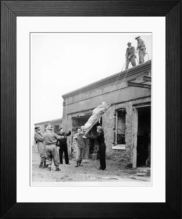Framed Print : A Civil Defence training exercise Framed Print : A Civil Defence training exercise