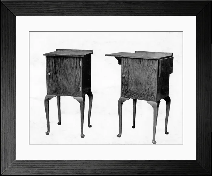 Framed Print : Walnut Pedestals Framed Print : Walnut Pedestals