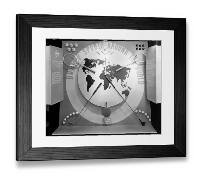 Framed Print : Dunlop Sports window display Framed Print : Dunlop Sports window display