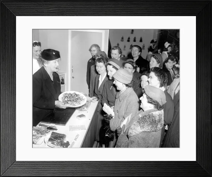 Framed Print : Ladies enjoying the food at a cookery demonstration Framed Print : Ladies enjoying the food at a cookery demonstration