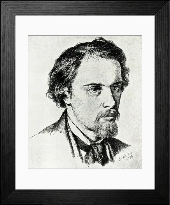 Framed Print : Dante Gabriel Rossetti, Pre-Raphaelite artist Framed Print : Dante Gabriel Rossetti, Pre-Raphaelite artist
