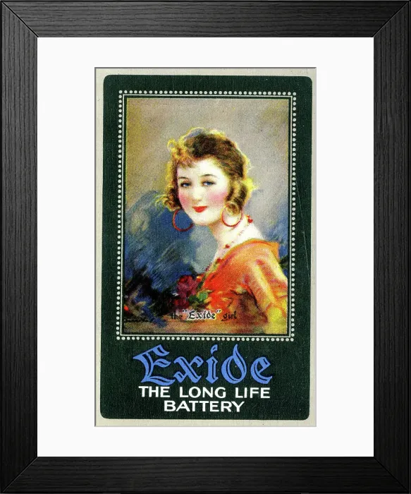 Framed Print : Advert, Exide, the long life battery Framed Print : Advert, Exide, the long life battery