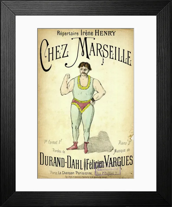 Framed Print : Music cover, Chez Marseille Framed Print : Music cover, Chez Marseille