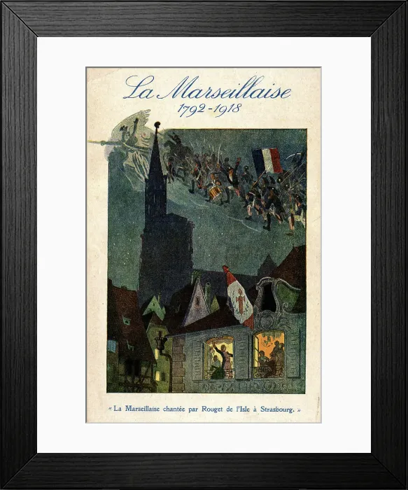 Framed Print : Music cover, La Marseillaise 1792-1918, WW1 Framed Print : Music cover, La Marseillaise 1792-1918, WW1