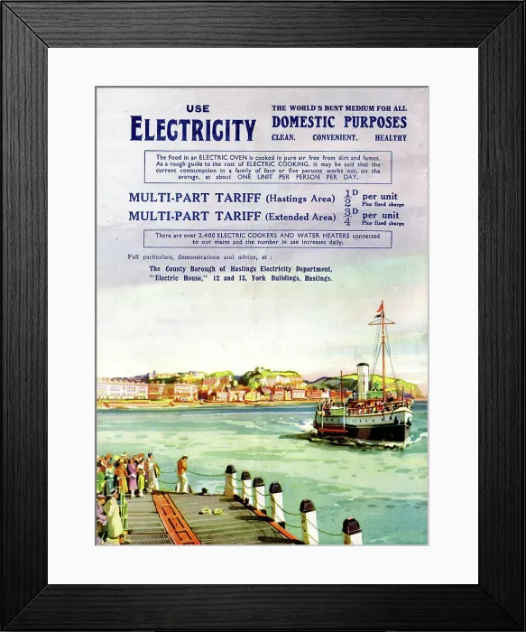 Framed Print : Hastings Harbour, Sussex, with ferry Framed Print : Hastings Harbour, Sussex, with ferry