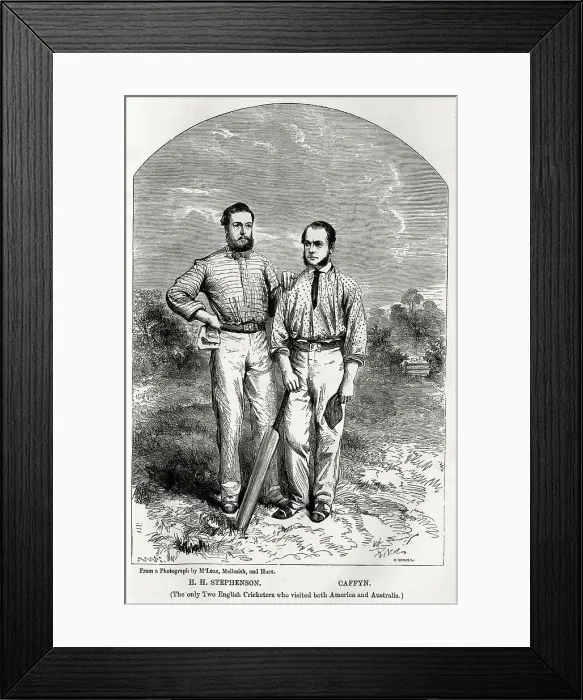 Framed Print : H H Stephenson and Billy Caffyn, English cricketers Framed Print : H H Stephenson and Billy Caffyn, English cricketers