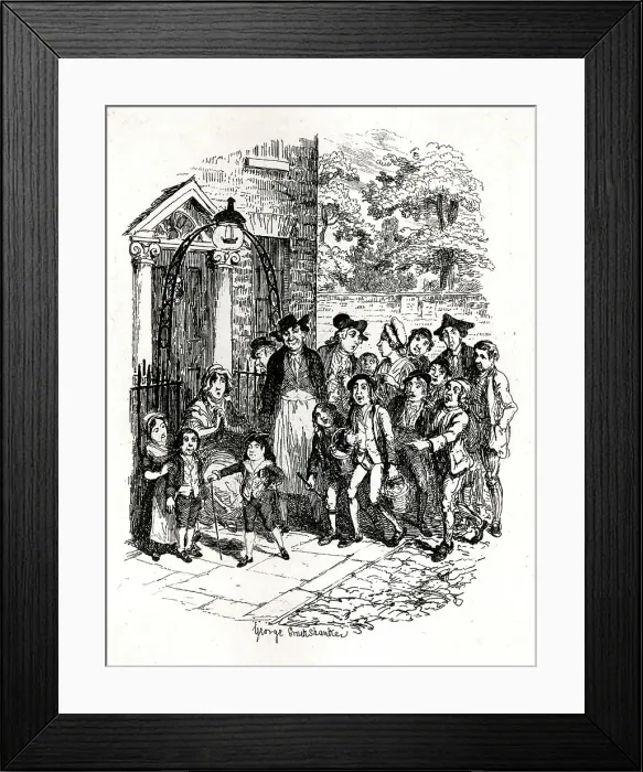 Framed Print : Young Joseph Grimaldi going to visit his godfather Framed Print : Young Joseph Grimaldi going to visit his godfather