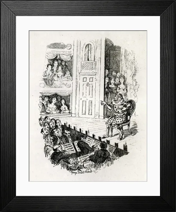 Framed Print : Joseph Grimaldi, actor and clown, at Farewell Benefit Framed Print : Joseph Grimaldi, actor and clown, at Farewell Benefit