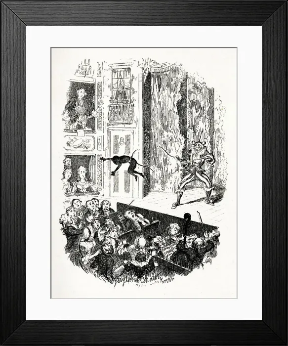 Framed Print : Young Joseph Grimaldi falling into orchestra pit Framed Print : Young Joseph Grimaldi falling into orchestra pit