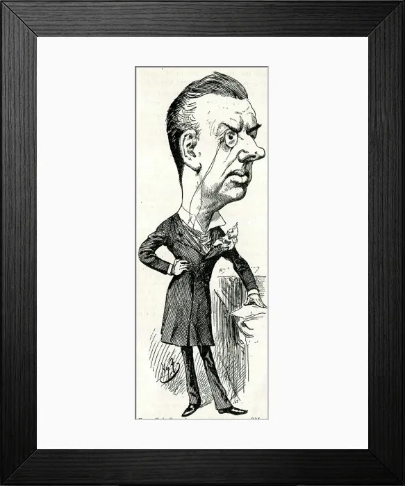Framed Print : Joseph Chamberlain, caricature by Harry Furniss Framed Print : Joseph Chamberlain, caricature by Harry Furniss