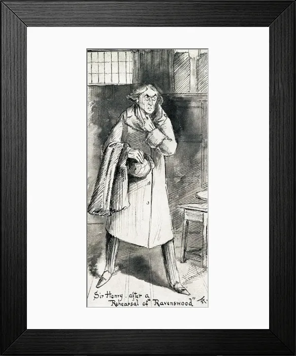 Framed Print : Sir Henry Irving, actor, after a rehearsal of Ravenswood Framed Print : Sir Henry Irving, actor, after a rehearsal of Ravenswood