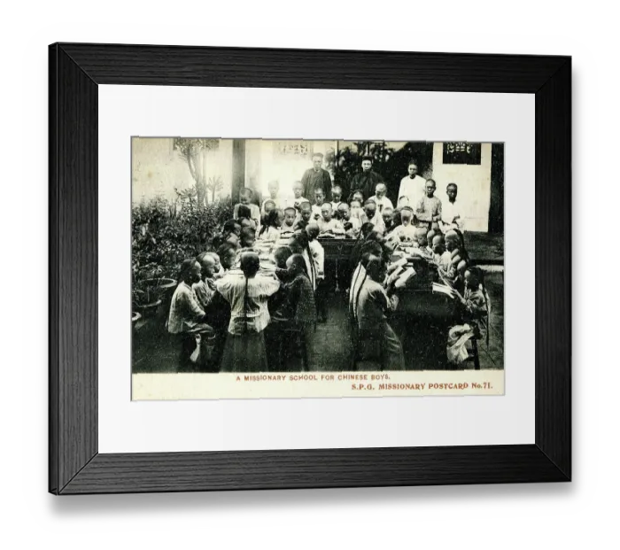 Framed Print : Missionary School for Chinese Boys Framed Print : Missionary School for Chinese Boys
