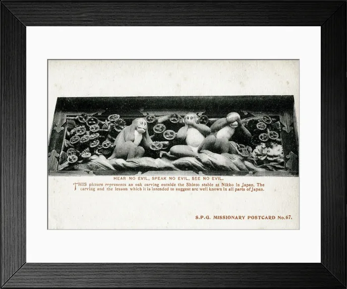 Framed Print : Hear No Evil, Speak No Evil, See No Evil, Nikko, Japan Framed Print : Hear No Evil, Speak No Evil, See No Evil, Nikko, Japan