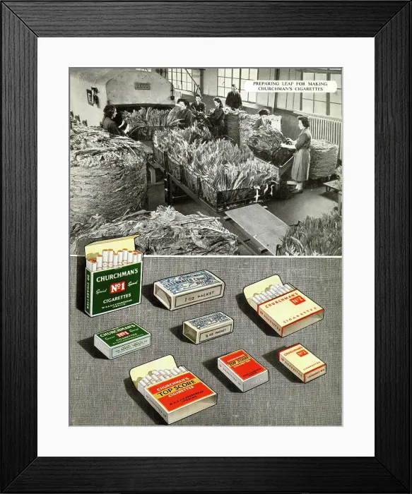 Framed Print : Selection of Churchman's Cigarette and Tobacco Packets Framed Print : Selection of Churchman's Cigarette and Tobacco Packets