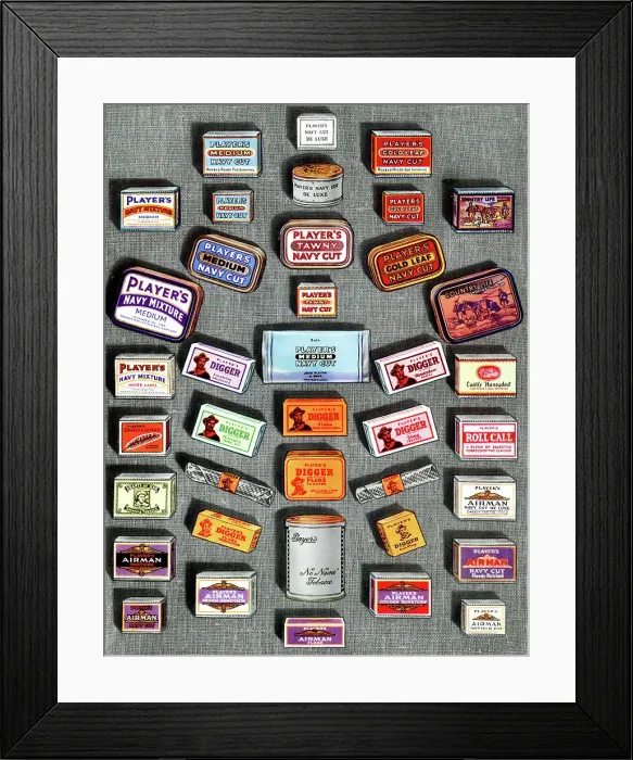 Framed Print : Selection of Player's Tobacco and Cigar Packets Framed Print : Selection of Player's Tobacco and Cigar Packets