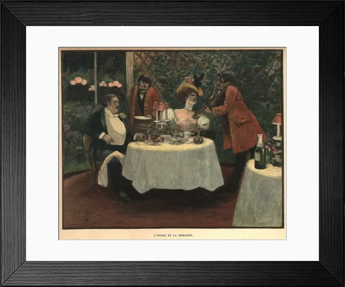 Framed Print : L'Offre Et La Demande Framed Print : L'Offre Et La Demande