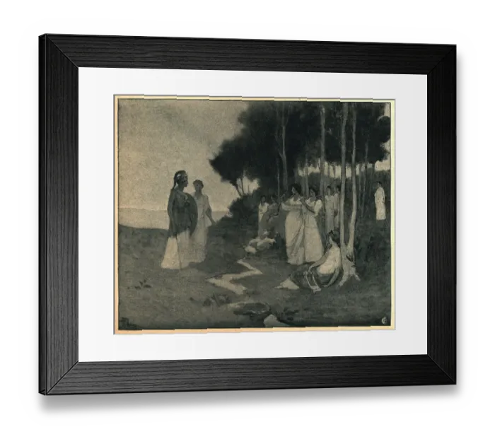 Framed Print : Minerve Visitant Les Neuf Muses Sur Le Mont Helicon Framed Print : Minerve Visitant Les Neuf Muses Sur Le Mont Helicon