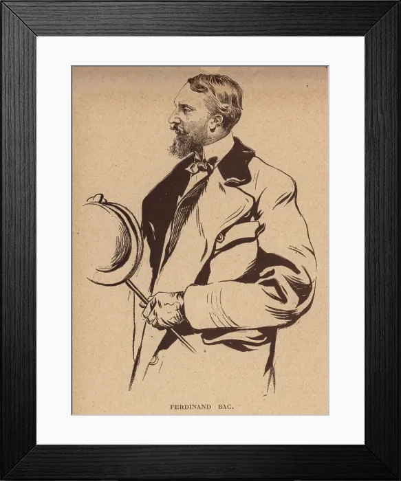 Framed Print : Ferdinand Bac Framed Print : Ferdinand Bac