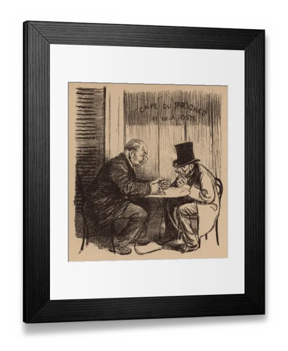 Framed Print : Men At A Cafe Framed Print : Men At A Cafe