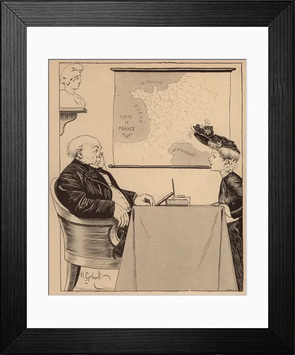 Framed Print : Une Enfant Qui Sait Compter Framed Print : Une Enfant Qui Sait Compter