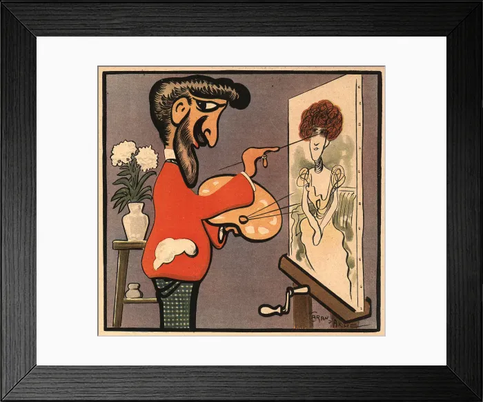 Framed Print : Portrait Painting A Woman Framed Print : Portrait Painting A Woman