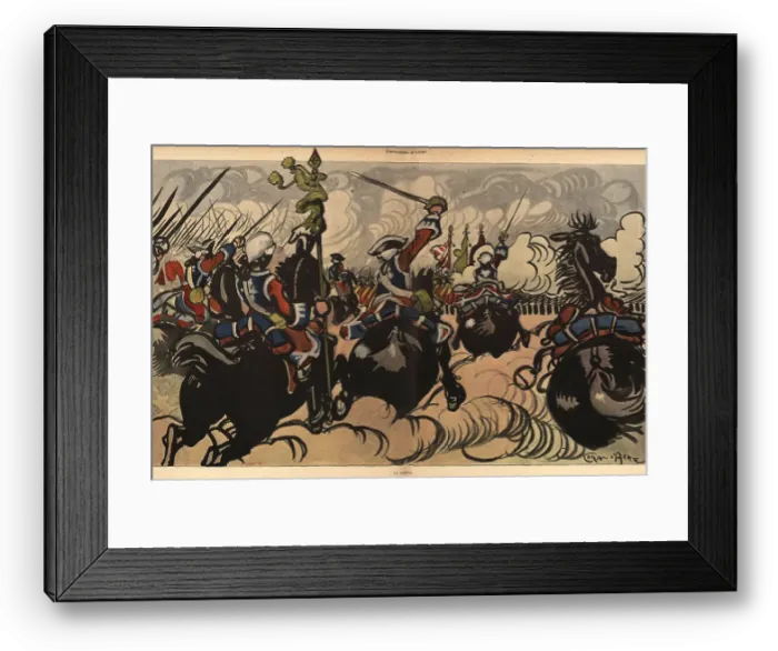 Framed Print : Chevauchees D'Antan La Charge Framed Print : Chevauchees D'Antan La Charge