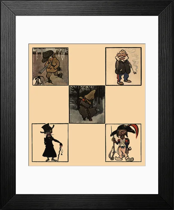 Framed Print : Five Caricatures Framed Print : Five Caricatures