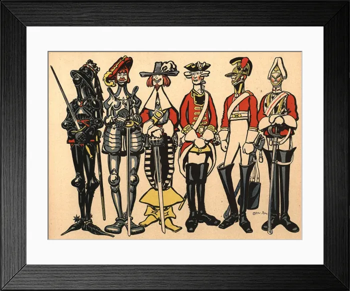 Framed Print : French Horse Guards Through The Ages Framed Print : French Horse Guards Through The Ages
