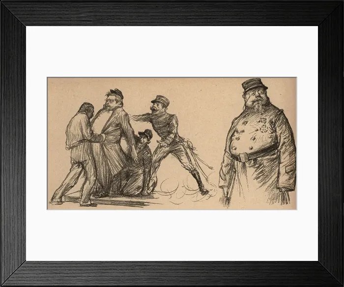 Framed Print : The Thirteen Days Of Leandre, Two Sketches Framed Print : The Thirteen Days Of Leandre, Two Sketches