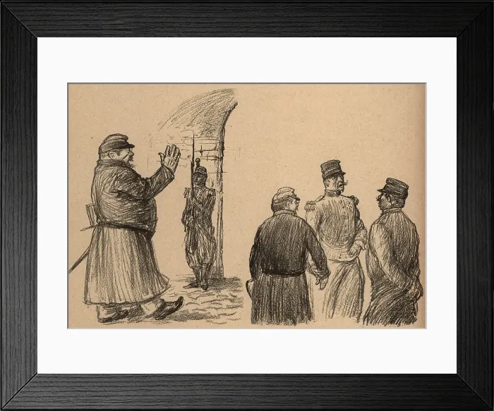 Framed Print : The Thirteen Days Of Leandre, Two Sketches Framed Print : The Thirteen Days Of Leandre, Two Sketches