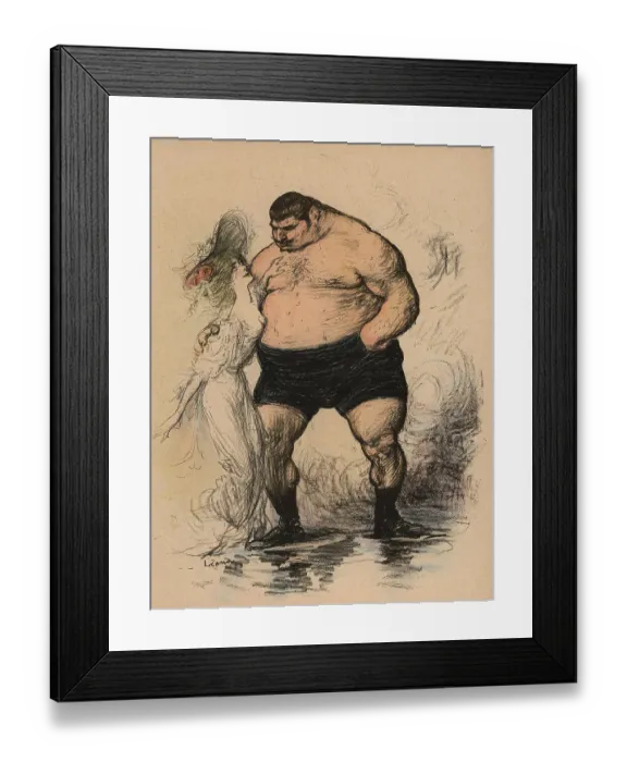 Framed Print : La Lutte Pour L'Amour, The Fight For Love Framed Print : La Lutte Pour L'Amour, The Fight For Love