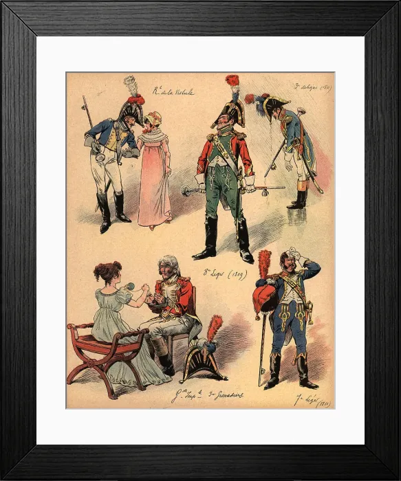 Framed Print : French Drum Majors Framed Print : French Drum Majors