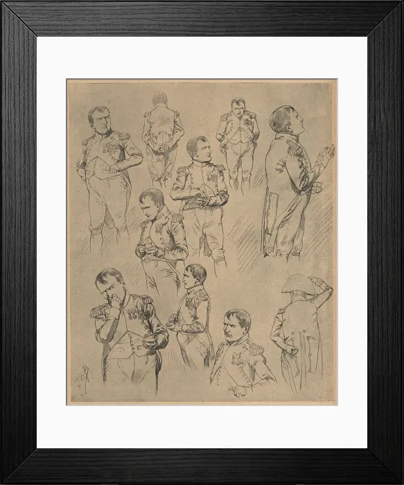 Framed Print : La Prise. A collection of illustrative studies based on a French soldier Framed Print : La Prise. A collection of illustrative studies based on a French soldier