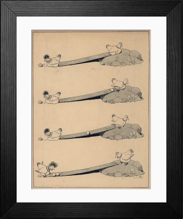Framed Print : The Two Astonished Hens Framed Print : The Two Astonished Hens
