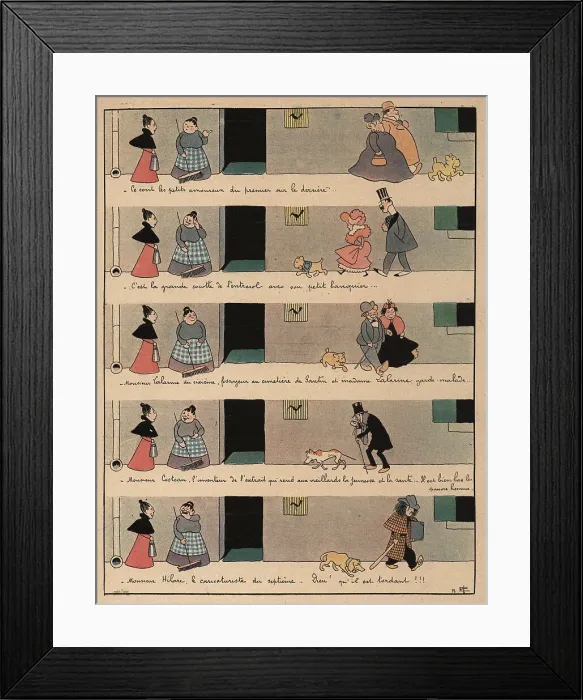 Framed Print : Madame Blondeau's Tenants Framed Print : Madame Blondeau's Tenants
